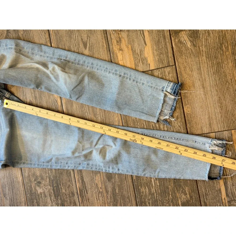 Rag & Bone Jean Capri Wiley Light Wash Raw Step Hem Slim Cropped Jeans Size 25
